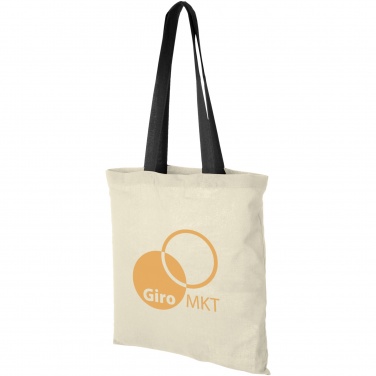 Logotrade promotional product image of: Nevada 100 g/m² cotton tote bag coloured handles 7L